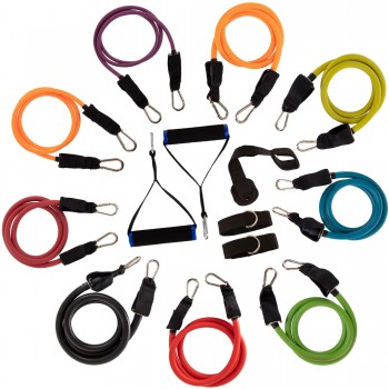 Эспандер многофункциональный для фитнеса 9 жгутов Resistance Band Zelart DT-1002 в чехле