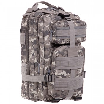 Рюкзак тактический штурмовой SILVER KNIGHT TY-7401 размер 40х23х23см 21л Камуфляж серый