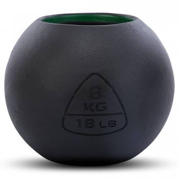 Гиря-колокол чугунная окрашенная BALL BELL LiveUp LP8047-18LB вес 8кг черный