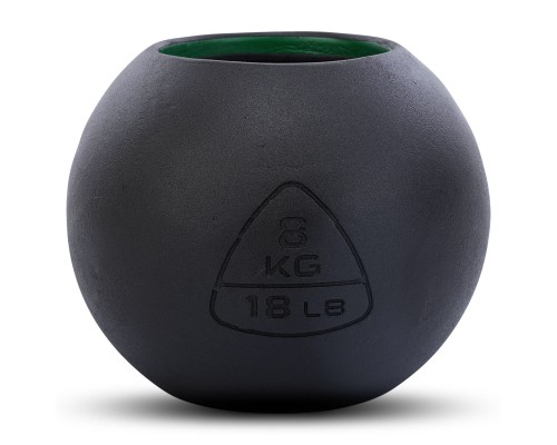 Гиря-колокол чугунная окрашенная BALL BELL LiveUp LP8047-18LB вес 8кг черный