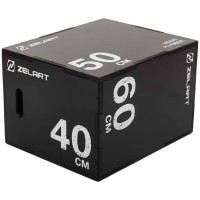 Бокс плиометрический тумба для кроссфита Плиобокс Wood Plyo box Zelart TA-4774-1 1шт 60см черный