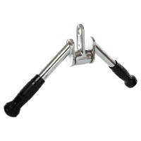 Рукоятка для тяги на трицепс V-образная ручка для блочного тренажера LiveUp LP8192B хром