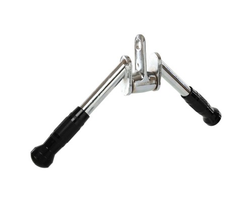 Рукоятка для тяги на трицепс V-образная ручка для блочного тренажера LiveUp LP8192B хром