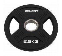 Блины диски TPU 2 Handle металлическая втулка Zelart TA-6995-2_5 ø51мм 2,5кг черный