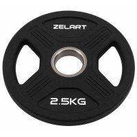 Блины диски TPU 2 Handle металлическая втулка Zelart TA-6995-2_5 ø51мм 2,5кг черный