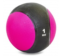 Медбол мяч медицинский Medicine Ball Record C-2660-1 1кг Черный-розовый