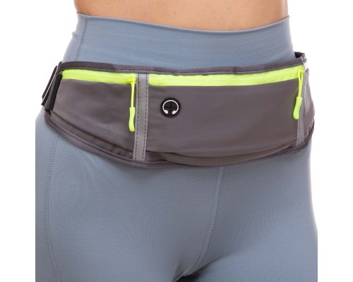Сумка на пояс для бега с тремя отделениями на молнии SP-Sport YN-YB029 Серый