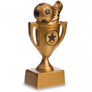Статуэтка наградная спортивная Футбол SP-Sport C-4664-B16 размер 16х8х4,5см золото