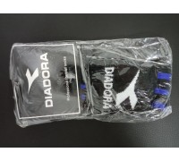 Носки спортивные Diadora черные с синими полосами