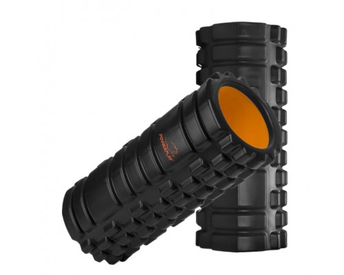 Масажний ролик (роллер) PowerPlay 4025 Massage Roller Чорно-помаранчевий (33x15см.)