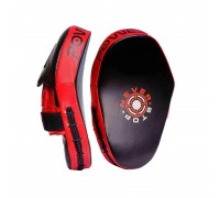 Лапи боксерські PowerPlay 3051 Чорно-Червоні PU [пара]