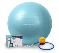 М'яч для фітнесу (фітбол) PowerPlay 4001 Ø65 cm Gymball  М'ятний + помпа