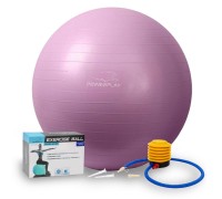 М'яч для фітнесу (фітбол) PowerPlay 4001 Ø75 cm Gymball  Фіолетовий + помпа