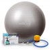 М'яч для фітнесу (фітбол) PowerPlay 4001 Ø75 cm Gymball  Сріблястий + помпа