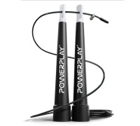 Скакалка швидкісна PowerPlay 4202 Ultra Speed Rope Чорна (2,9m.)