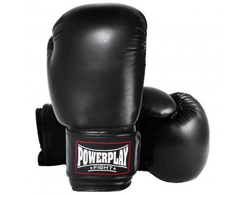 Боксерські рукавиці PowerPlay 3004 Classic Чорні 16 унцій