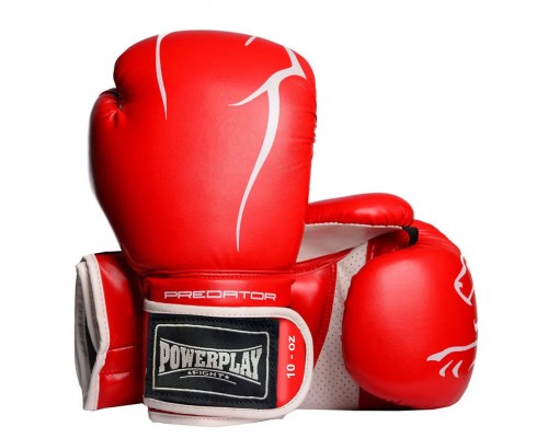 Боксерські рукавиці PowerPlay 3018 Jaguar Червоні 16 унцій