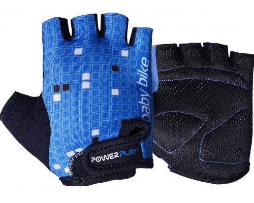 Велорукавички PowerPlay 5451 Синьо-білі XS