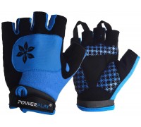 Велорукавички жіночі PowerPlay 5284 D Блакитні XS