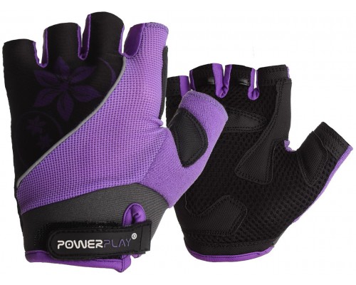 Велорукавички жіночі PowerPlay 5281 D Фіолетові XS