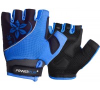 Велорукавички жіночі PowerPlay 5281 B Блакитні XS
