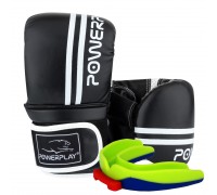 Снарядні рукавиці PowerPlay 3025 Чорно-Білі S