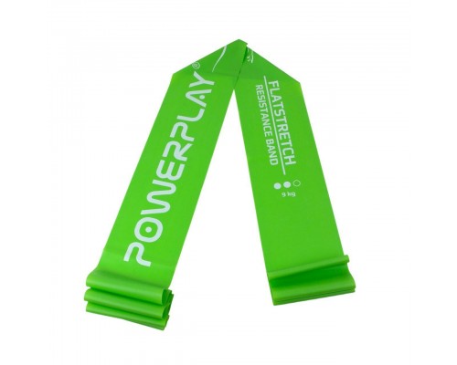 Стрічка-еспандер для фітнесу та реабілітації PowerPlay 4112 0.5мм MediBand Medium Зелена (9кг)