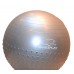 М'яч для фітнесу (фітбол) напівмасажний PowerPlay 4003 Ø65 cm Gymball  Сірий + помпа