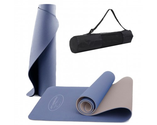 Килимок для йоги та фітнесу PowerPlay 4150 TPE Premium Performance Mat Синій (183x61x0.6)