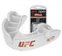 Капа боксерська OPRO Bronze UFC Hologram White (art.002258002)