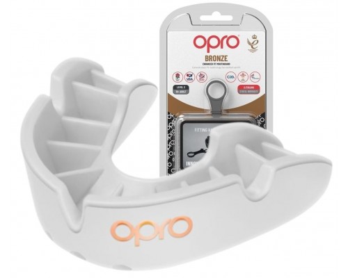 Капа боксерська OPRO Junior Bronze White (art.002185006)