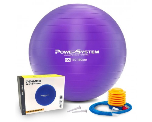 М'яч для фітнесу (фітбол) Power System PS-4012 Ø65 cm PRO Gymball Purple
