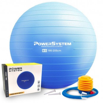 М'яч для фітнесу (фітбол) Power System PS-4018 Ø85 cm PRO Gymball Blue М'яч для фітнесу (фітбол) Power System PS-4018 Ø85 cm PRO Gymball Blue