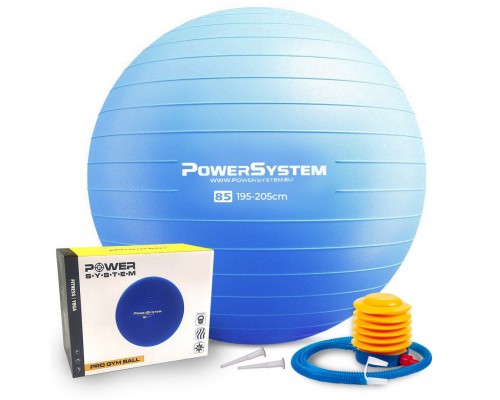 М'яч для фітнесу (фітбол) Power System PS-4018 Ø85 cm PRO Gymball Blue