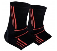 Бандажі на гомілкостоп Power System PS-6022 Ankle Support Evo Black/Orange (2шт.) M Бандажі на гомілкостоп Power System PS-6022 Ankle Support Evo Black/Orange (2шт.) M