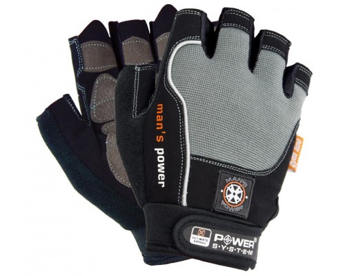 Рукавички для фітнесу Power System PS-2580 Man’s Power Black/Grey L