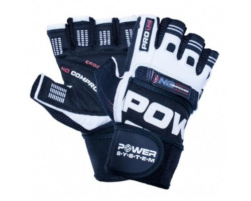 Рукавички для фітнесу Power System PS-2700 No Compromise Black/White M