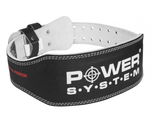 Пояс для важкої атлетики Power System PS-3250 Power Basic шкіряний Black M