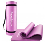 Килимок для йоги та фітнесу Power System PS-4017 NBR Fitness Yoga Mat Plus Pink (180х61х1)