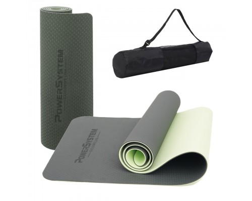 Килимок для йоги та фітнесу Power System PS-4060 TPEYoga Mat Premium Green (183х61х0.6)