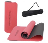 Килимок для йоги та фітнесу Power System PS-4060 TPE Yoga Mat Premium  Red (183х61х0.6)