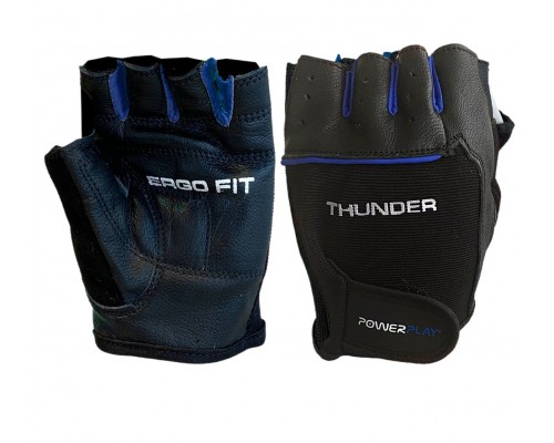 Рукавички для фітнесу PowerPlay 9058 Thunder чорно-сині S