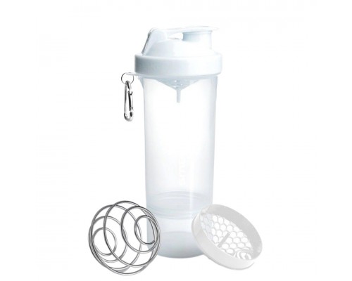 Шейкер спортивний SmartShake Slim 500ml Pure White
