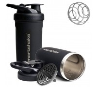 Шейкер спортивний SmartShake металевий Reforce Stainless Steel 30oz/900ml Black