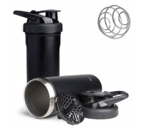 Шейкер спортивний SmartShake металевий Insulated Steel 750ml Black