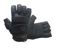 Рукавички тактичні шкіряні без пальців TACTIGEAR PS-8801 Patrol Black L