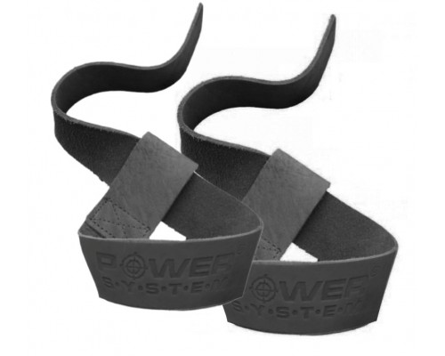 Лямки для тяги шкіряні Power System PS-3320 Leather Straps Black