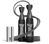 Скакалка швидкісна PowerPlay 4211 X ROPE з обтяжувачами (120г*2) Чорна (3м.)