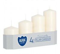 Набір свічок 4 шт. циліндр Молочний (sw50/4-011) Набір свічок 4 шт. циліндр Молочний (sw50/4-011)