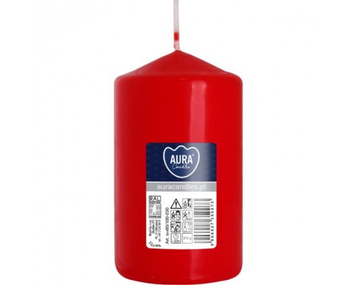Свічка столова циліндр Bispol sw60/100-030 Червоний